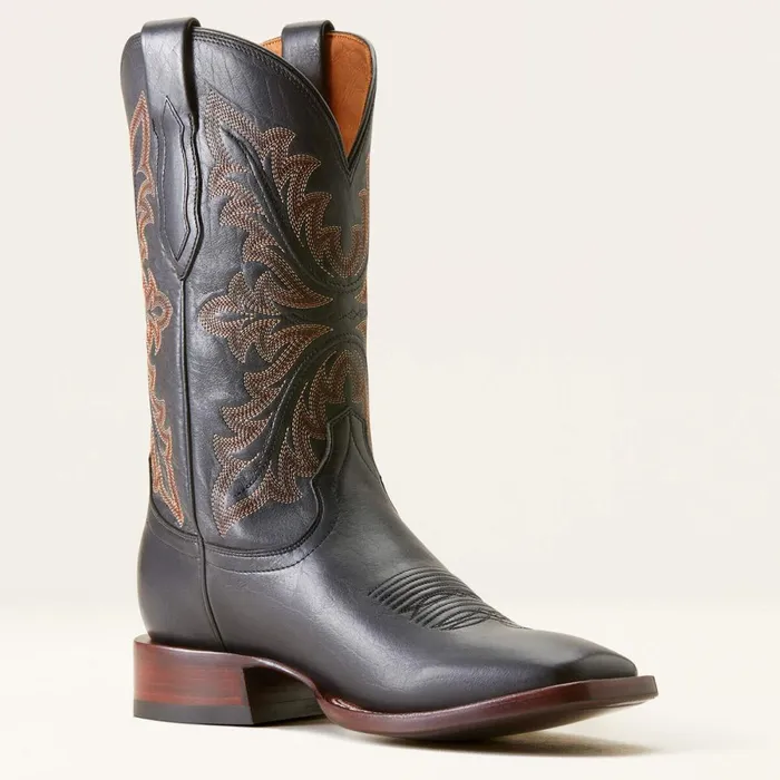 Bench Made Bassett Cowboy Boot Cool Black Bison Men Ariat Western Boots Bench Made Bassett Cowboy Boot Cool Black Bison Men Ariat Western Boots