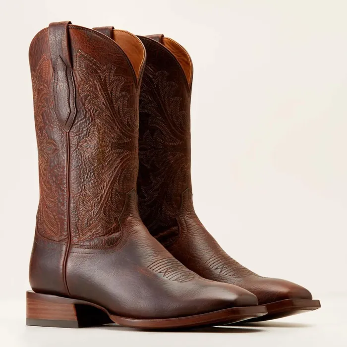 Bench Made Bassett Cowboy Boot Saddle Brown Bison Men Ariat Western Boots Bench Made Bassett Cowboy Boot Saddle Brown Bison Men Ariat Western Boots