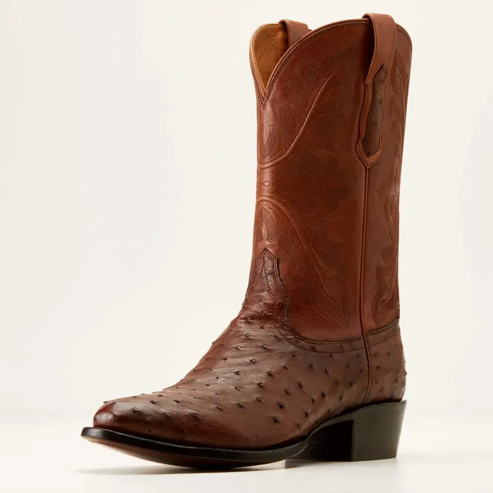 Bench Made James Western Boot Bourbon Full Quill Ostrich Men Ariat Western Boots