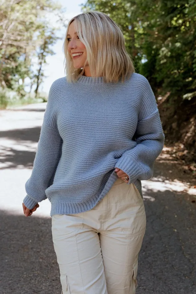 Bentley Chunky Knit Sweater Blue Women Baltic Born Sweaters