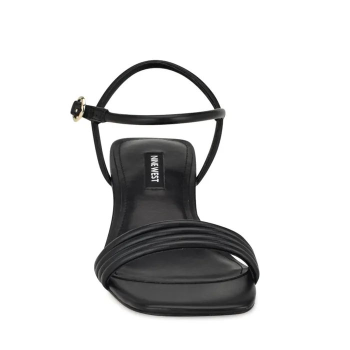 Bernise Block Heel Sandals Black Women Nine West Heeled Bernise Block Heel Sandals Black Women Nine West Heeled