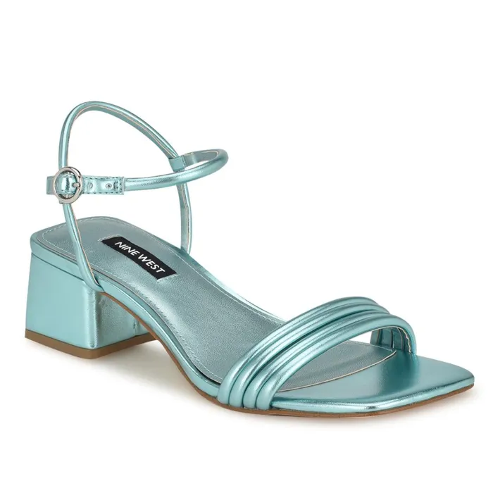 Bernise Block Heel Sandals Blue Women Nine West Low Heel Bernise Block Heel Sandals Blue Women Nine West Low Heel