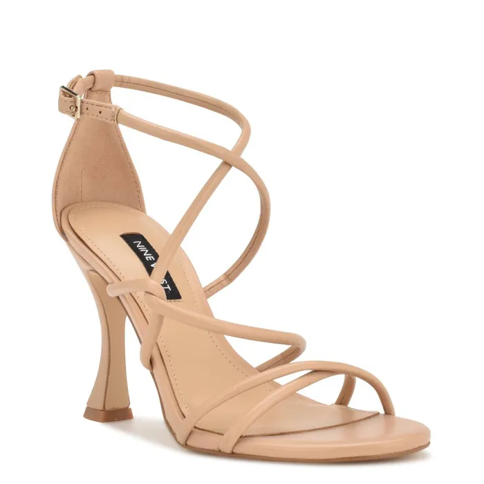 Besasy Strappy Heeled Sandals Warm Blush Women Nine West Dress Besasy Strappy Heeled Sandals Warm Blush Women Nine West Dress