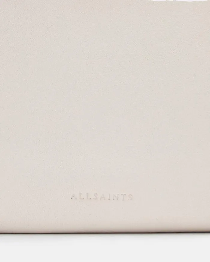 Bettina Leather Clutch Bag Desert White Women AllSaints Handbags and Wallets Bettina Leather Clutch Bag Desert White Women AllSaints Handbags and Wallets