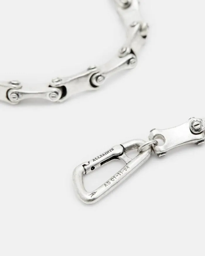 Biker Chain Carabiner Necklace Warm Silver Men AllSaints Jewelry