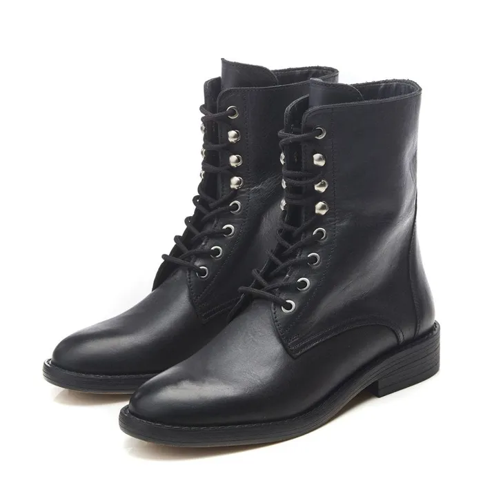 Black Boots Women Moda In Pelle Bsoleful BHalsey Black Leather