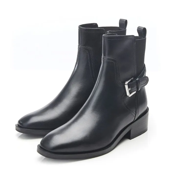 Black Boots Women Moda In Pelle Cellia Black Leather