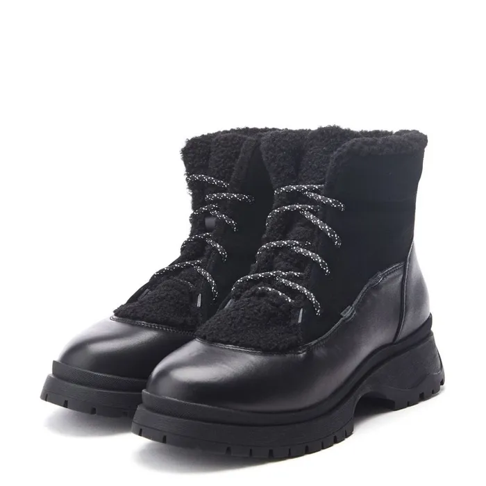 Black Boots Women Moda In Pelle Frostie Black Suede