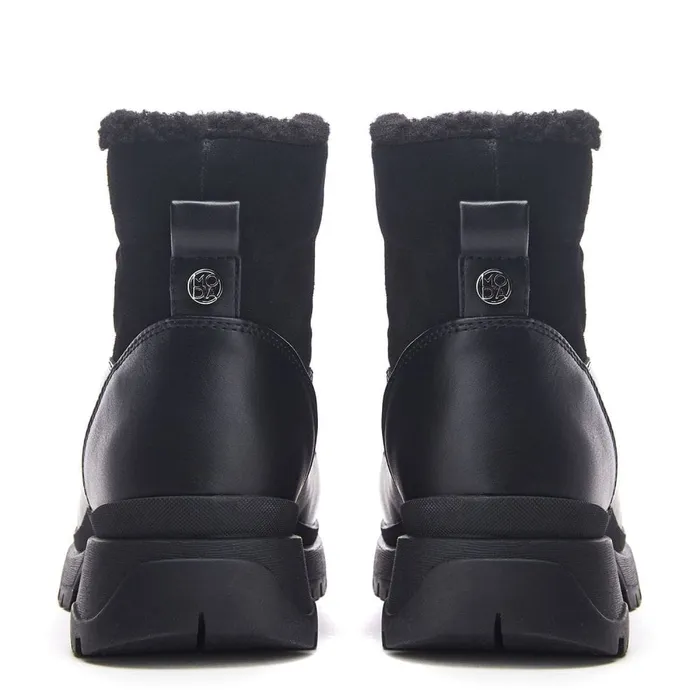 Black Boots Women Moda In Pelle Frostie Black Suede