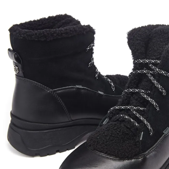 Black Boots Women Moda In Pelle Frostie Black Suede