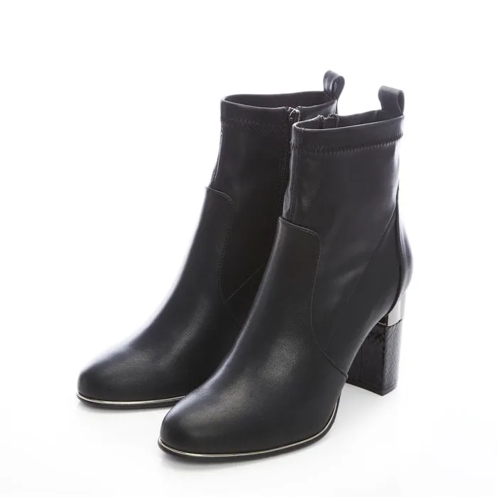 Black Boots Women Moda In Pelle Lorita Black Porvair