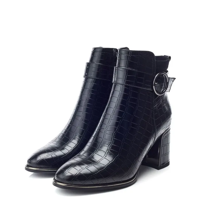 Black Boots Women Moda In Pelle Paeden Black Porvair