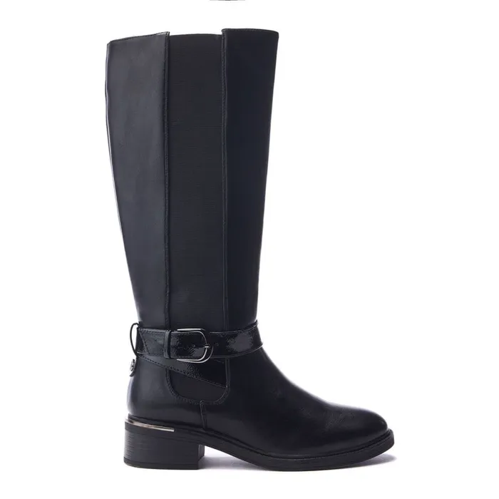 Black Boots Women Moda In Pelle Shanelle Black Porvair