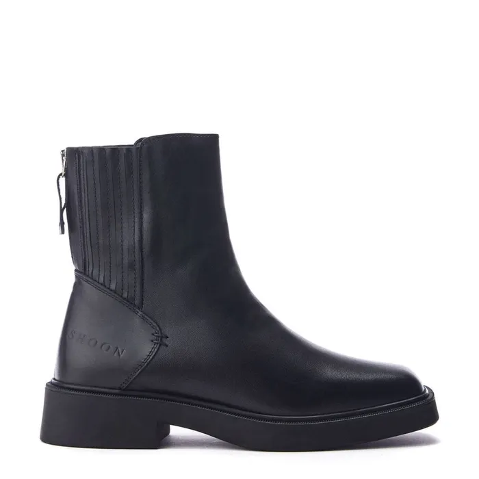 Black Boots Women Moda In Pelle Shoon Sh Palmeras Black Leather