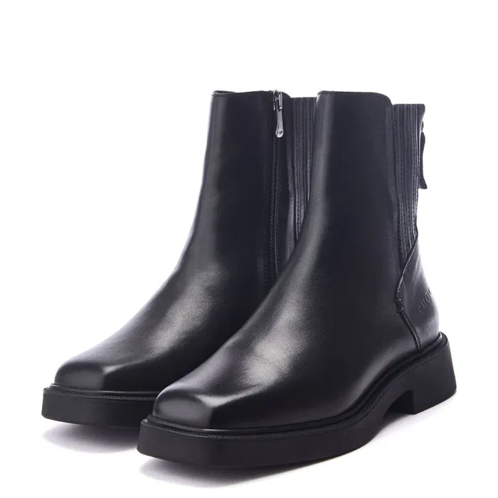 Black Boots Women Moda In Pelle Shoon Sh Palmeras Black Leather