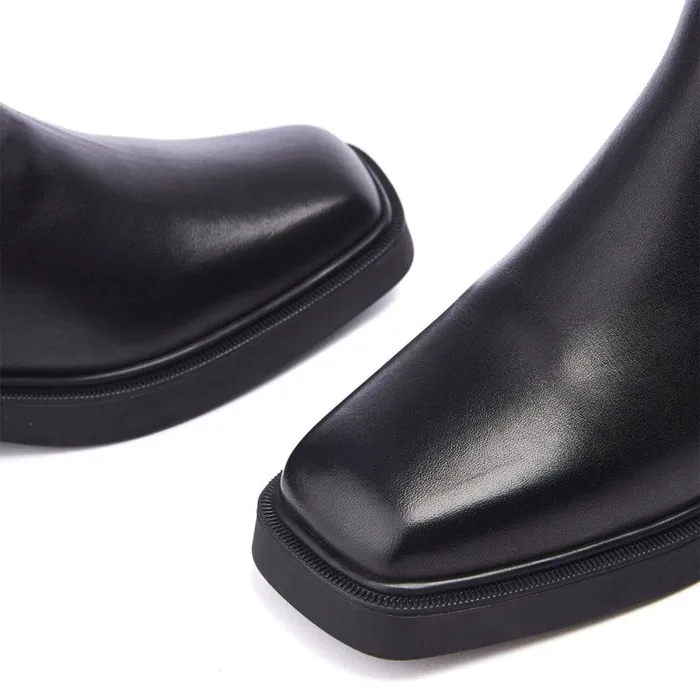 Black Boots Women Moda In Pelle Shoon Sh Palmeras Black Leather