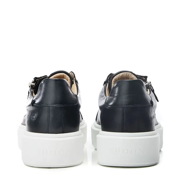 Black Trainers Women Moda In Pelle Shoon Sh Idria Black Leather