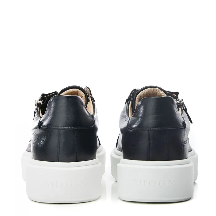 Black Trainers Women Moda In Pelle Shoon Sh Idria Black Leather