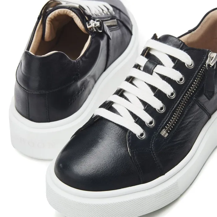 Black Trainers Women Moda In Pelle Shoon Sh Idria Black Leather