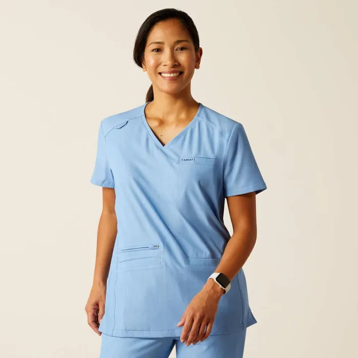 Blue Scrubs Uniform Light Blue Heather Women Ariat Scrubs