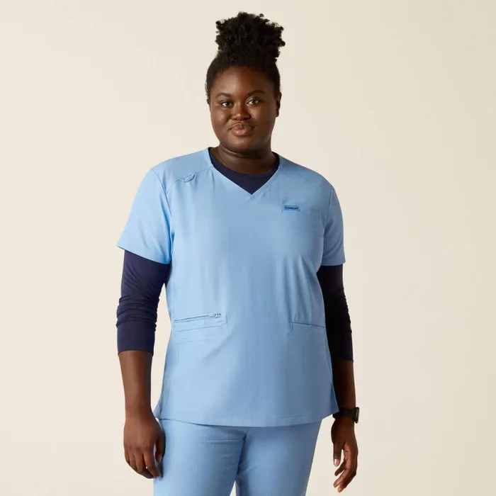 Blue Scrubs Uniform Light Blue Heather Women Ariat Scrubs
