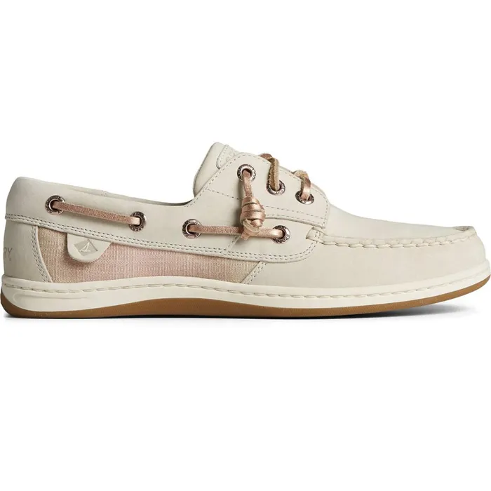 Boat Shoes Women Sperry Songfish Shimmer Boat Shoe Off White