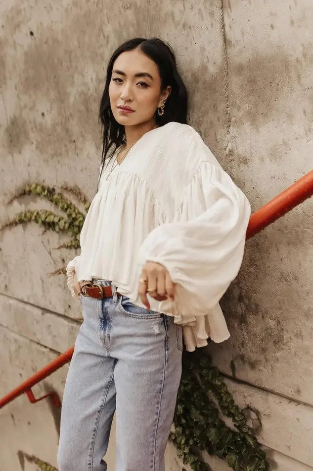 Bohme Blouses Bailey Textured Blouse Ivory 8211 Women Bohme Blouses Bailey Textured Blouse Ivory 8211 Women