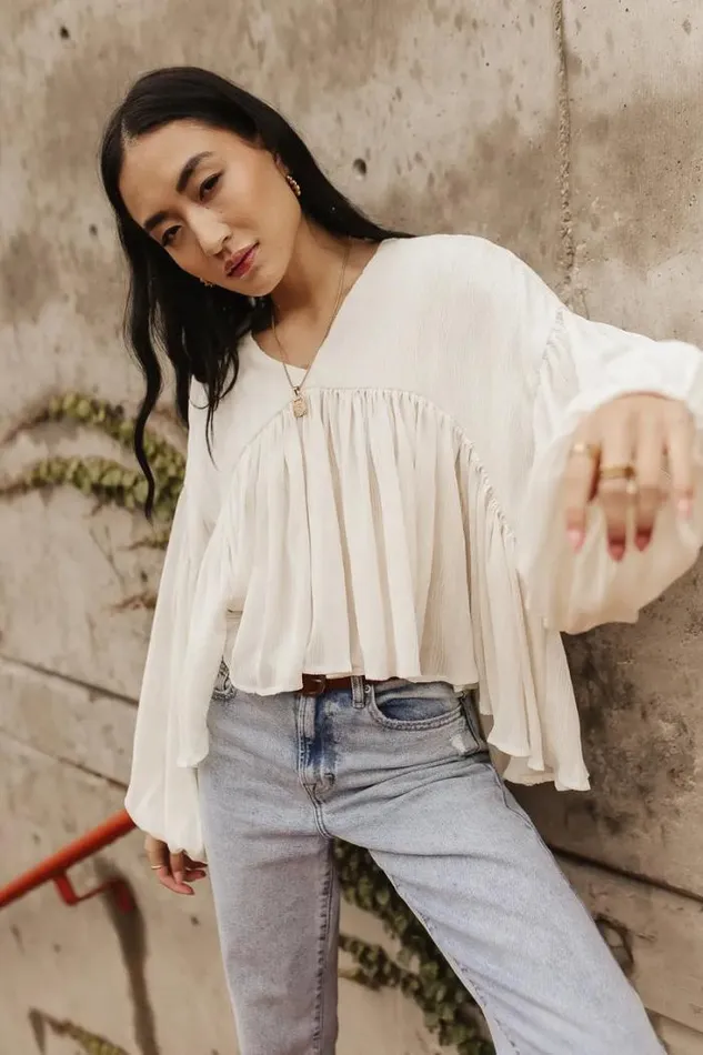 Bohme Blouses Bailey Textured Blouse Ivory 8211 Women Bohme Blouses Bailey Textured Blouse Ivory 8211 Women