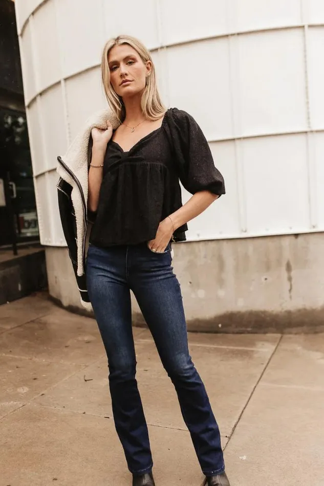 Bohme Blouses Kasey Babydoll Blouse In Black Black 8211 Women Bohme Blouses Kasey Babydoll Blouse In Black Black 8211 Women