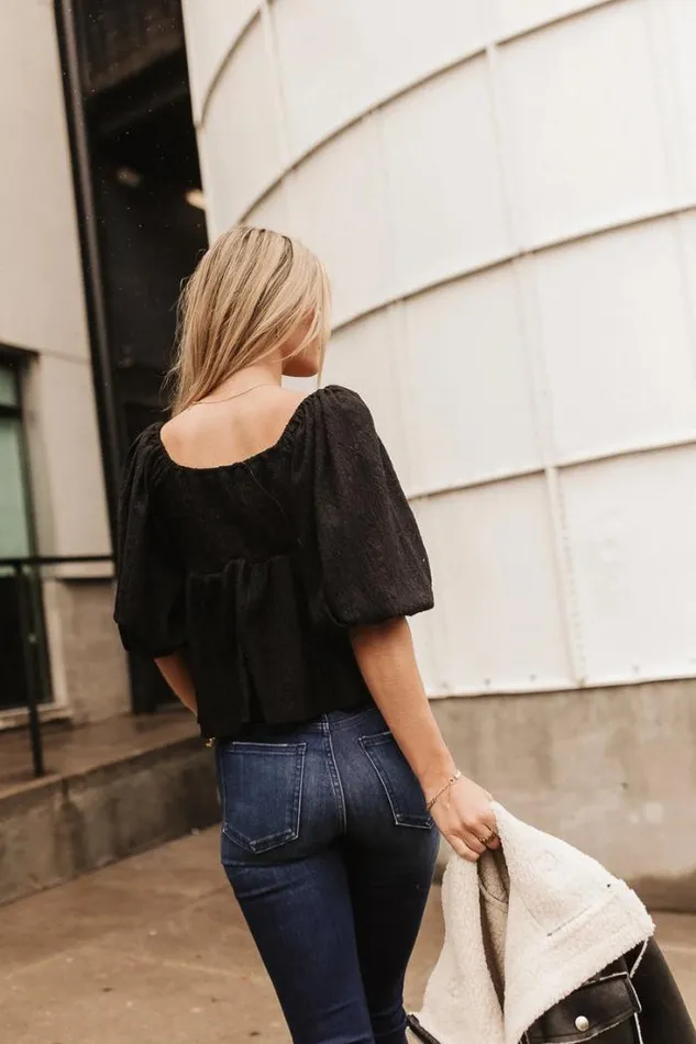 Bohme Blouses Kasey Babydoll Blouse In Black Black 8211 Women Bohme Blouses Kasey Babydoll Blouse In Black Black 8211 Women