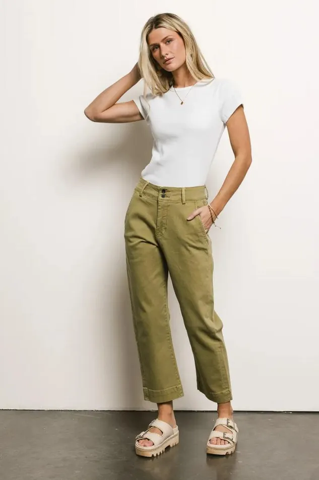 Bohme Denim Bella Straight Leg Jeans In Moss Moss 8211 Women Bohme Denim Bella Straight Leg Jeans In Moss Moss 8211 Women