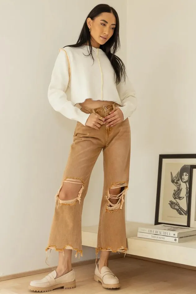 Bohme Denim Charlie Distressed Jeans In Mustard Mustard 8211 Women Bohme Denim Charlie Distressed Jeans In Mustard Mustard 8211 Women