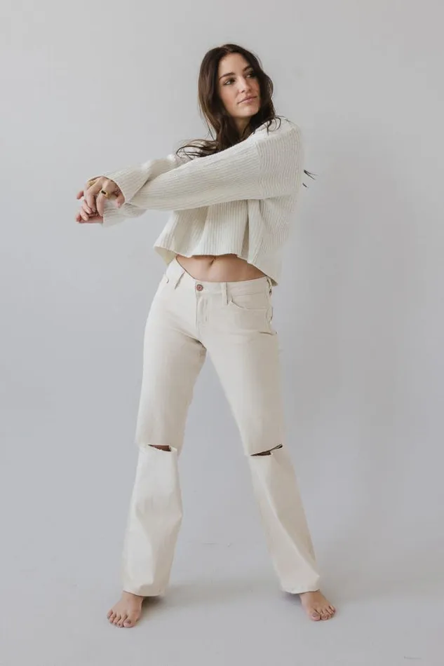 Bohme Denim Faith Straight Leg Jeans 8211 FINAL SALE Cream 8211 Women