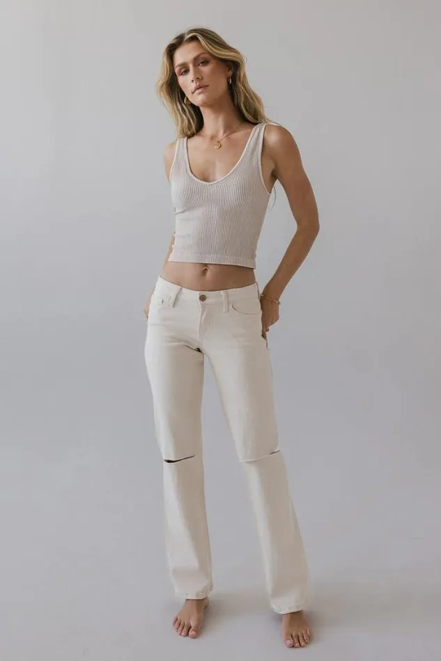 Bohme Denim Faith Straight Leg Jeans 8211 FINAL SALE Cream 8211 Women Bohme Denim Faith Straight Leg Jeans 8211 FINAL SALE Cream 8211 Women