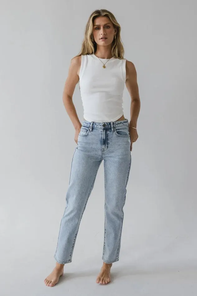 Bohme Denim Georgia Straight Leg Jeans Light Wash 8211 Women Bohme Denim Georgia Straight Leg Jeans Light Wash 8211 Women