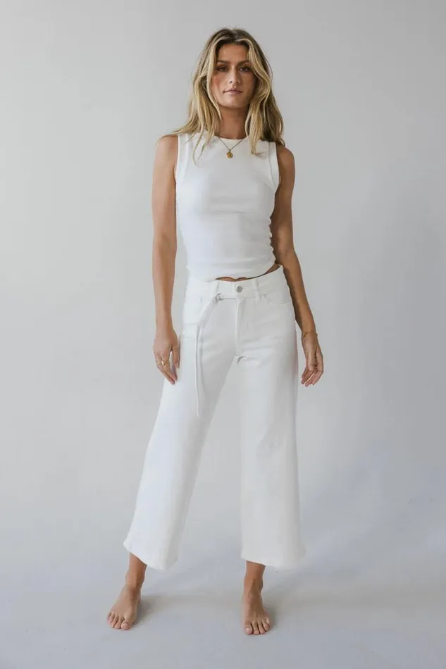 Bohme Denim Julia Wide Leg Jeans White 8211 Women