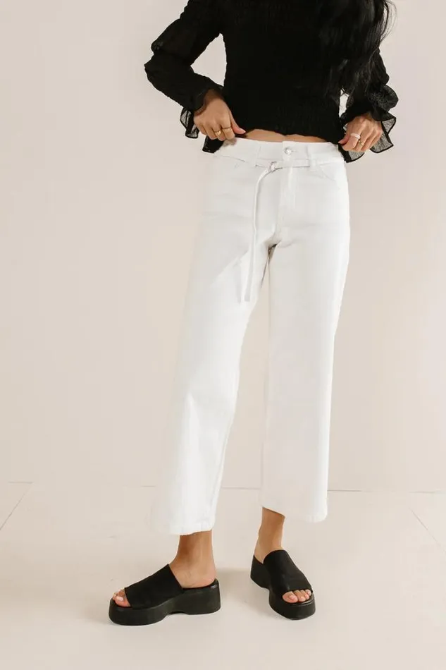 Bohme Denim Julia Wide Leg Jeans White 8211 Women Bohme Denim Julia Wide Leg Jeans White 8211 Women