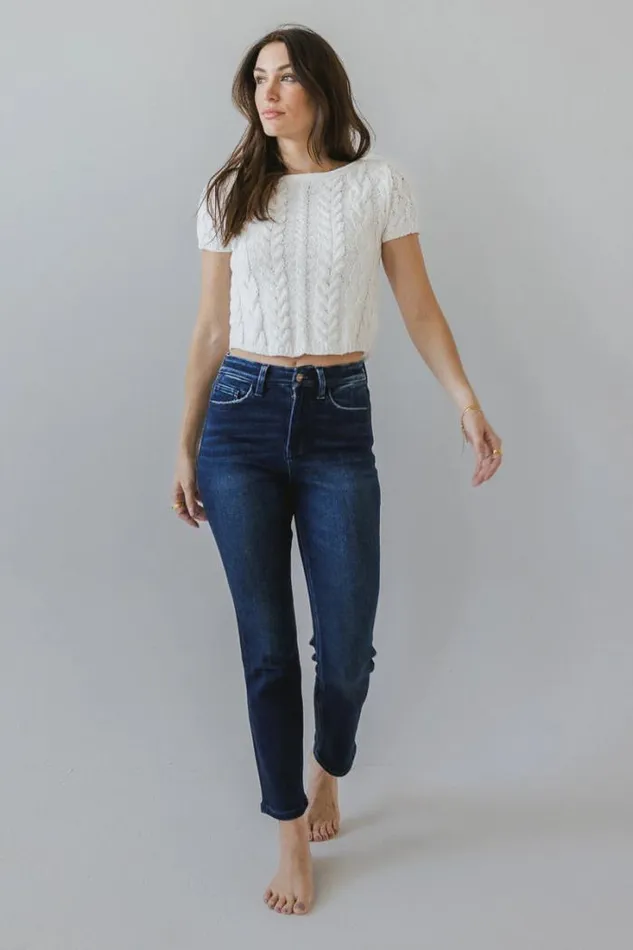 Bohme Denim Maria Slim Straight Leg Jeans Dark Wash 8211 Women