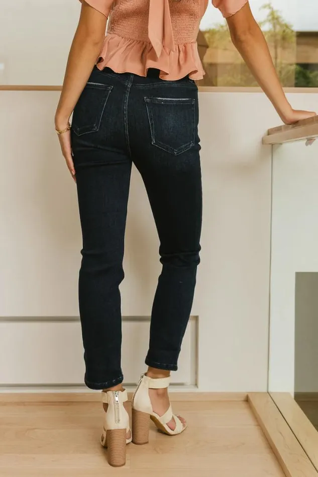 Bohme Denim Maria Slim Straight Leg Jeans Dark Wash 8211 Women Bohme Denim Maria Slim Straight Leg Jeans Dark Wash 8211 Women