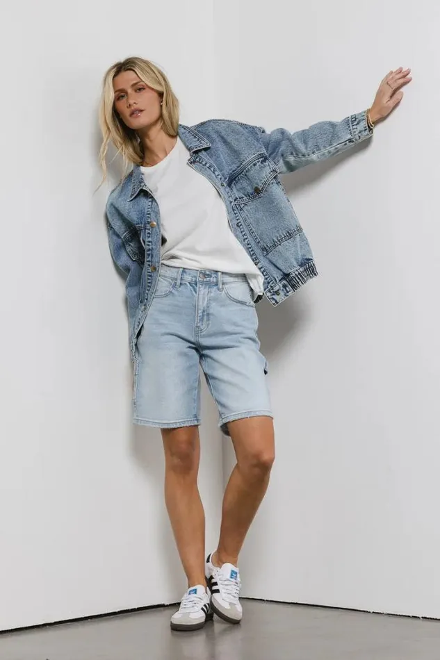 Bohme Denim Shorts Skylar Dad Shorts Light Wash 8211 Women