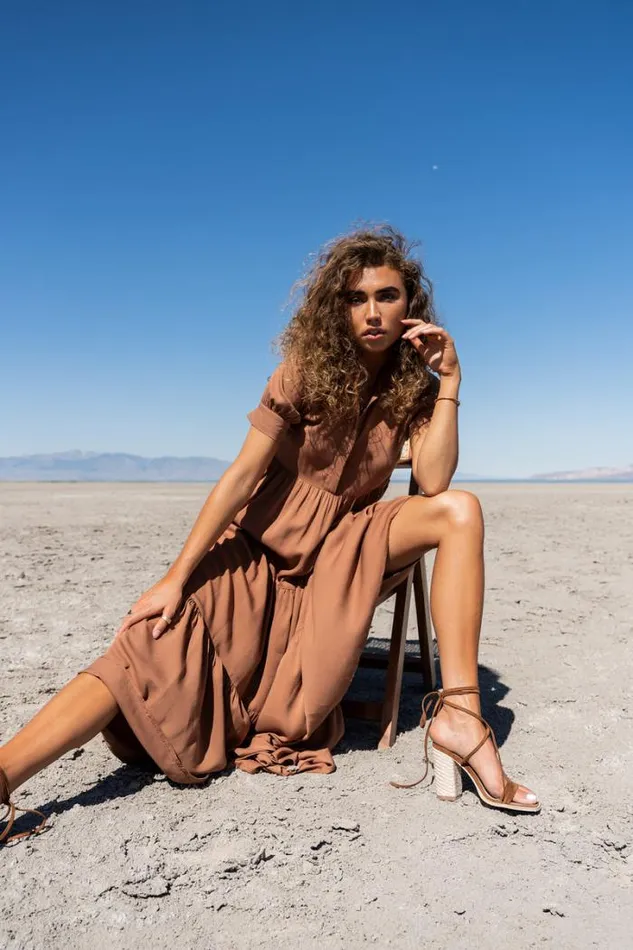 Bohme Dresses Amanda Tiered Dress In Camel Camel 8211 Women Bohme Dresses Amanda Tiered Dress In Camel Camel 8211 Women