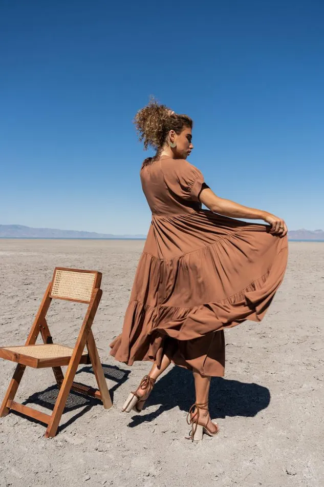 Bohme Dresses Amanda Tiered Dress In Camel Camel 8211 Women Bohme Dresses Amanda Tiered Dress In Camel Camel 8211 Women