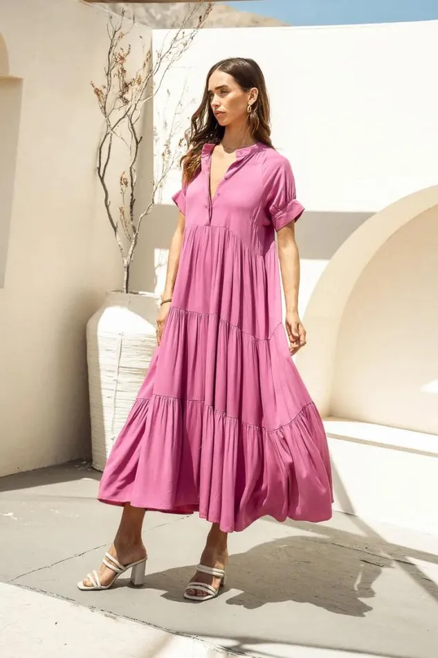Bohme Dresses Amanda Tiered Dress In Orchid 8211 FINAL SALE Orchid 8211 Women