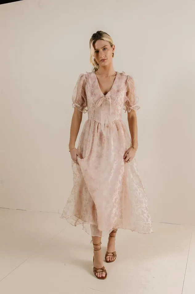 Bohme Dresses Anessa Floral Dress Pink 8211 Women Bohme Dresses Anessa Floral Dress Pink 8211 Women