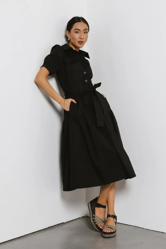 Bohme Dresses Britta Poplin Dress In Black Black 8211 Women