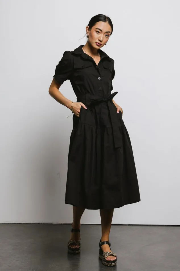 Bohme Dresses Britta Poplin Dress In Black Black 8211 Women Bohme Dresses Britta Poplin Dress In Black Black 8211 Women