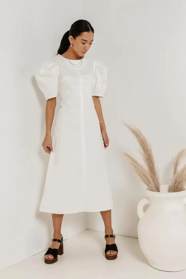 Bohme Dresses Campbell Denim Dress In Cream Cream 8211 Women Bohme Dresses Campbell Denim Dress In Cream Cream 8211 Women
