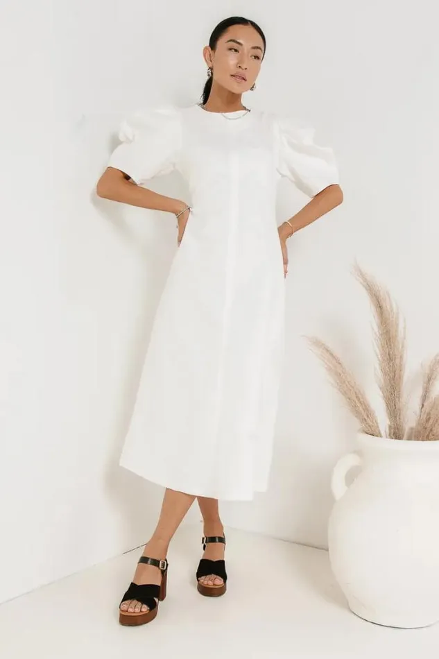 Bohme Dresses Campbell Denim Dress In Cream Cream 8211 Women Bohme Dresses Campbell Denim Dress In Cream Cream 8211 Women