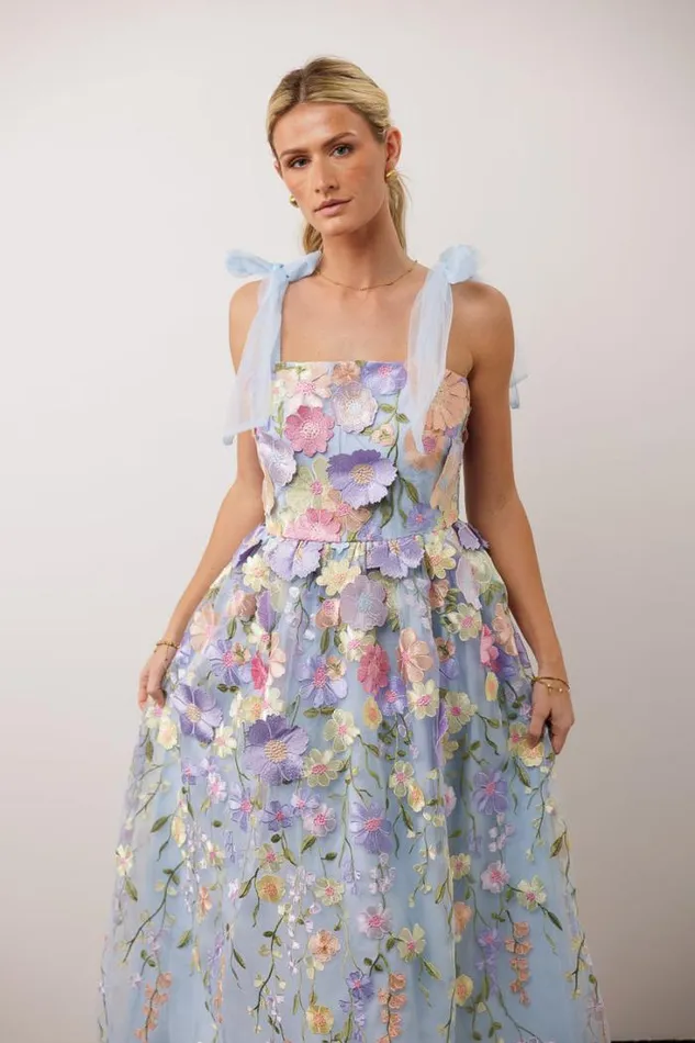 Bohme Dresses Can I Have This Dance Floral Dress Blue 8211 Women Bohme Dresses Can I Have This Dance Floral Dress Blue 8211 Women