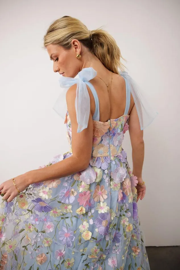 Bohme Dresses Can I Have This Dance Floral Dress Blue 8211 Women Bohme Dresses Can I Have This Dance Floral Dress Blue 8211 Women